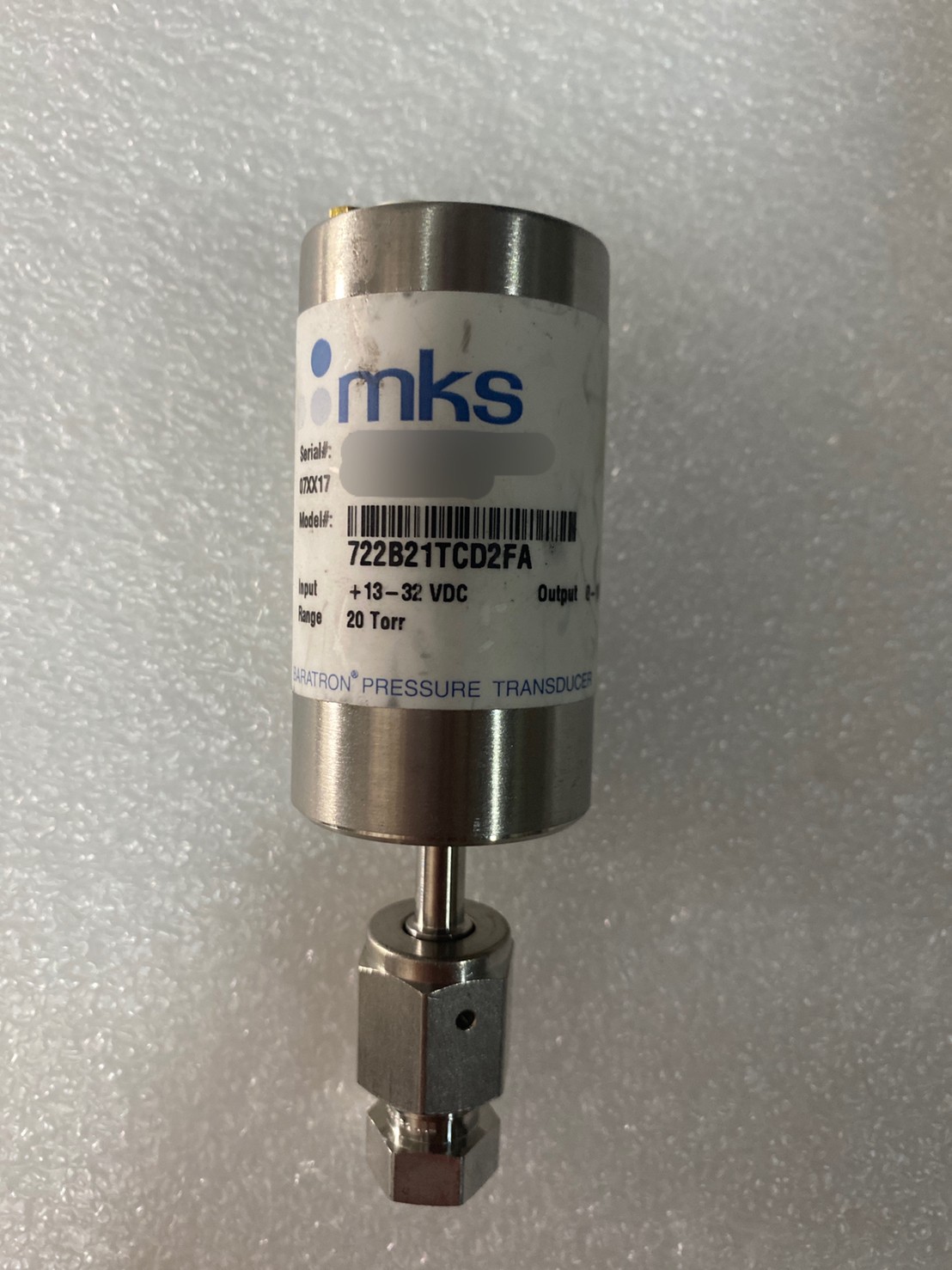 MKS Baratron Pressure Transducer 20 Torr 722B21TCD2FA圖片
